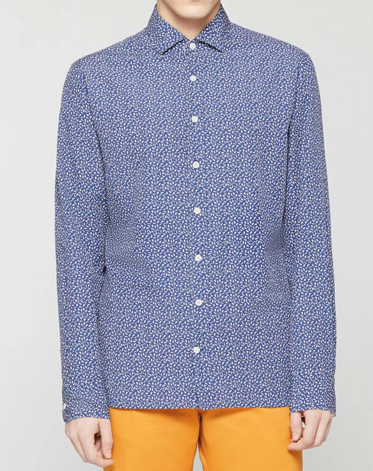 Chemise Slim Fit imprimée bleu foncé