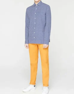 Chemise Slim Fit imprimée bleu foncé