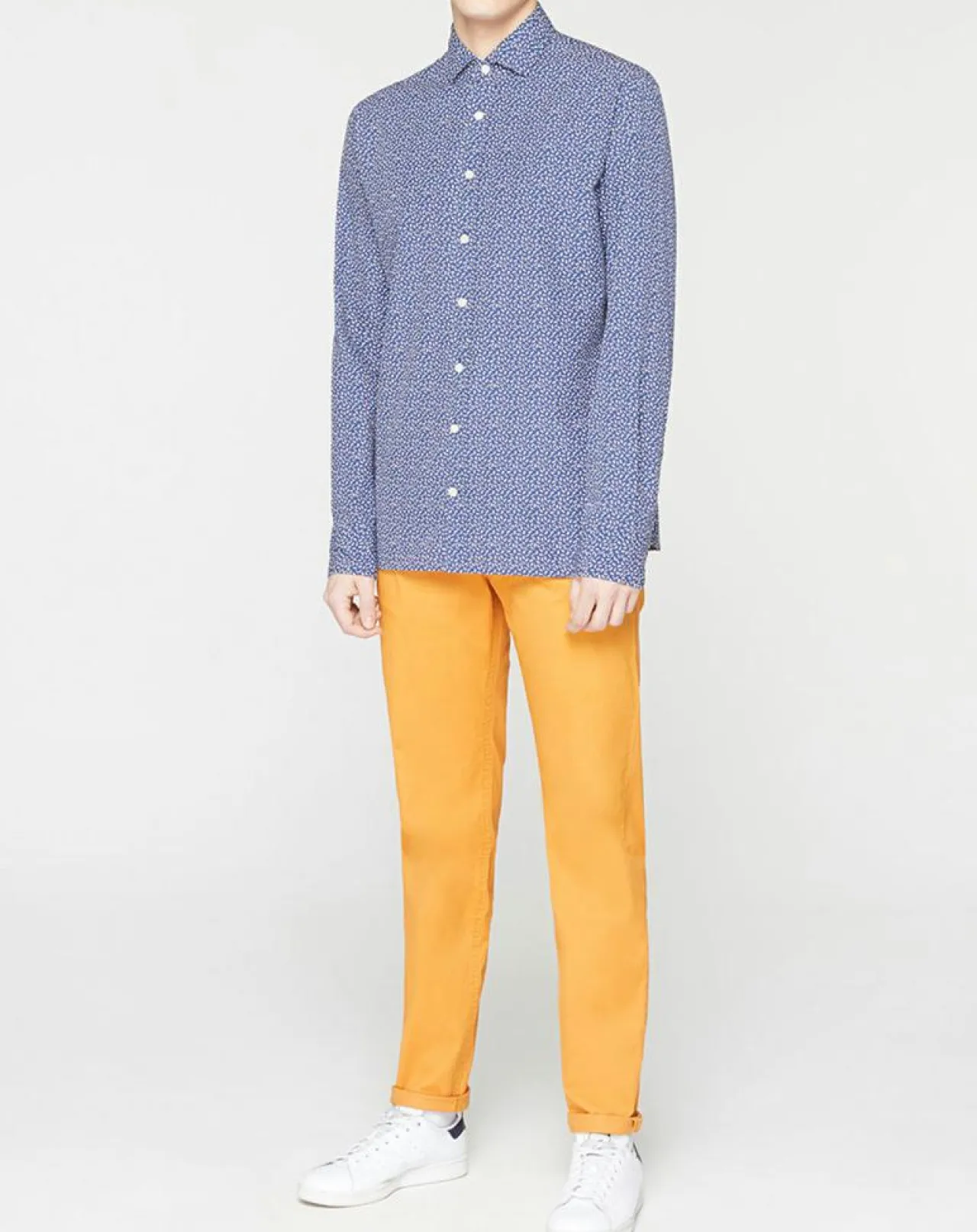 Chemise Slim Fit imprimée bleu foncé