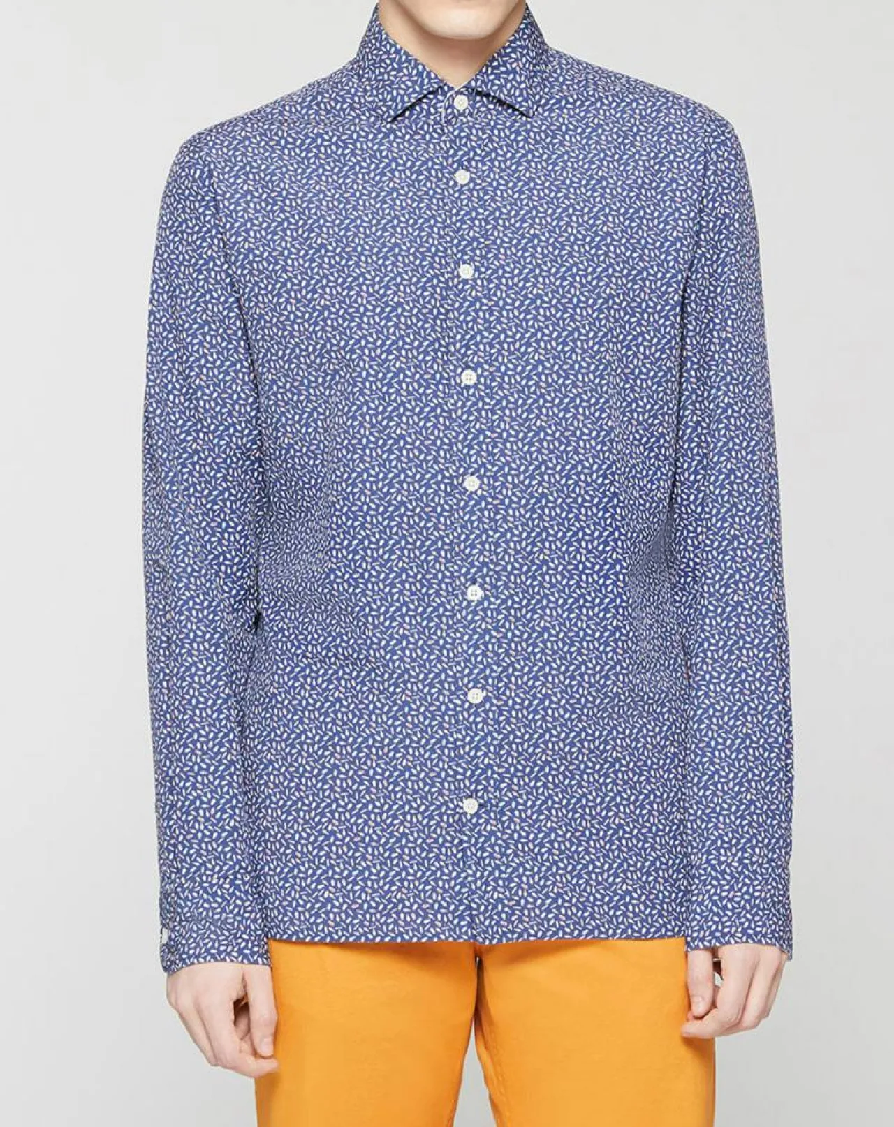 Chemise Slim Fit imprimée bleu foncé