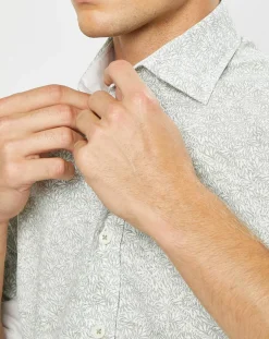 Chemise Slim Fit imprimée beige/kaki