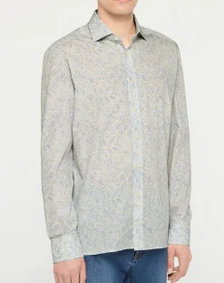 Chemise Slim Fit imprimée bleu ciel