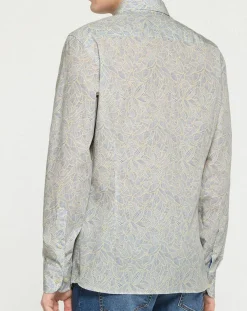 Chemise Slim Fit imprimée bleu ciel