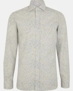 Chemise Slim Fit imprimée bleu ciel