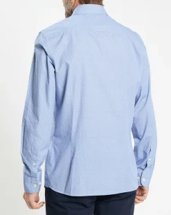 Chemise Slim Fit imprimée bleue