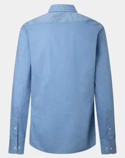 Chemise Slim Fit imprimée bleue