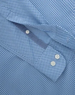 Chemise Slim Fit imprimée bleue