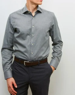 Chemise Slim Fit Mayfair vert de gris