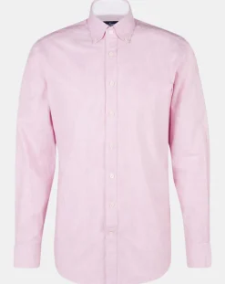 Chemise Slim Fit Milleraie Oxford blanc/rose