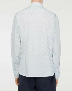 Chemise Slim Fit Mix Travel imprimée bleu clair