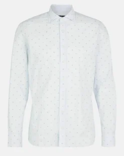 Chemise Slim Fit Mix Travel imprimée bleu clair