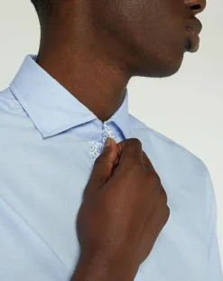 Chemise Slim Fit Oposit Arabesk bleu clair
