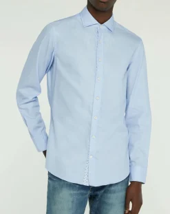 Chemise Slim Fit Oposit Arabesk bleu clair