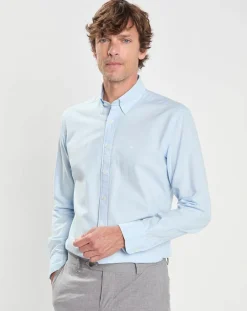 Chemise Slim Fit Oxford bleu ciel