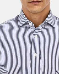 Chemise Slim Fit rayée bleue