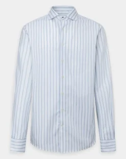 Chemise Slim Fit Smart à rayures bleu/blanc