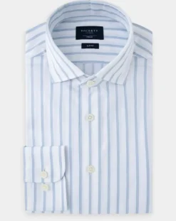 Chemise Slim Fit Smart à rayures bleu/blanc