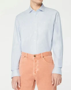 Chemise Slim Fit Texturée bleu clair