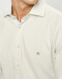 Chemise Slim Fit Trim Twil Sport beige