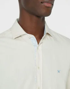 Chemise Slim Fit Trim Twil Sport beige
