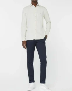 Chemise Slim Fit Trim Twil Sport beige