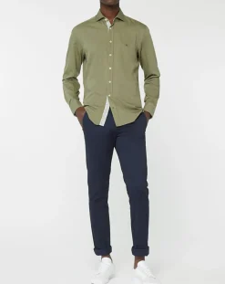 Chemise Slim fit Trim Twil Sport kaki
