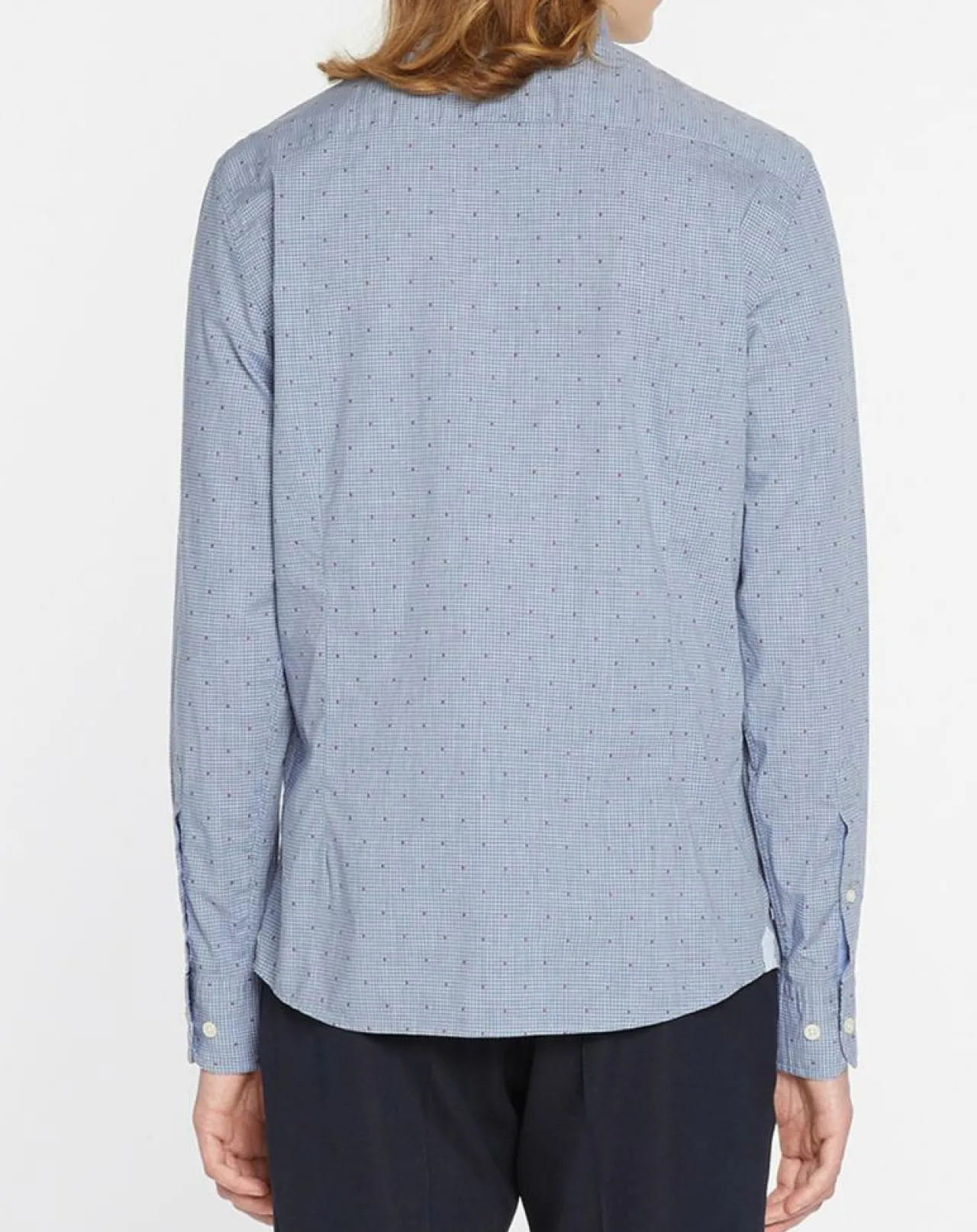 Chemise Slim Fit Wash fil coupé bleue