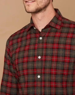 Chemise Slim Storm rouge/noir/écru/camel/gris