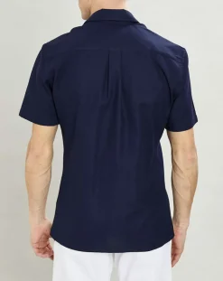 Chemise texturée Slim Fit rib gorg bleu marine