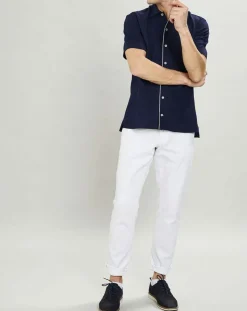 Chemise texturée Slim Fit rib gorg bleu marine