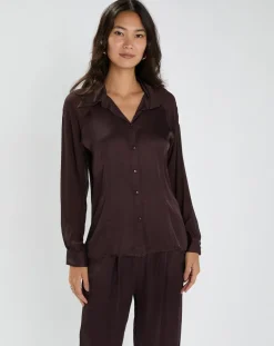 Chemise Vega raisin