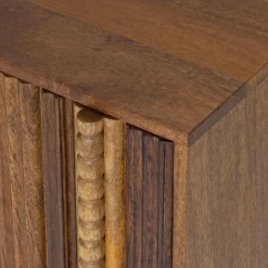 Chevet 1 porte droit Manguier Ramon Naturel - 45x40x50 cm