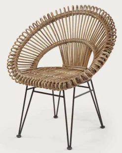 Chiang Mai - Fauteuil rond en rotin tressé