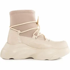 Chunky bottines beiges - Talon 6 cm