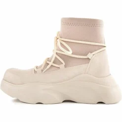 Chunky bottines beiges - Talon 6 cm