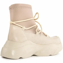 Chunky bottines beiges - Talon 6 cm