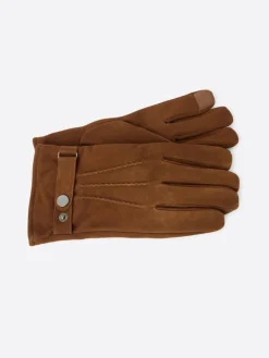 Coffret gants en cuir camel