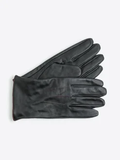Coffret gants en cuir noirs