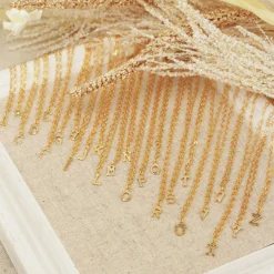 Collier Alphabet Y en Laiton doré