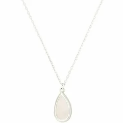 Collier Lora Quartz rose en laiton argenté