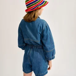 Combinaison en jean Piloot bleue