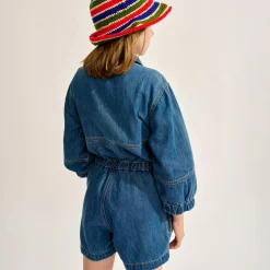 Combinaison en jean Piloot bleue