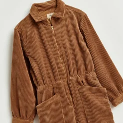 Combinaison en Velours côtelé Pilote marron