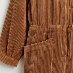 Combinaison en Velours côtelé Pilote marron