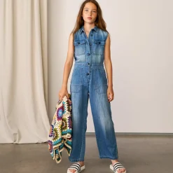 Combinaison Parole en Coton & Chanvre mélangés bleu délavé