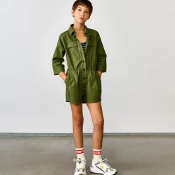 Combinaison short Aerial en Coton vert kaki