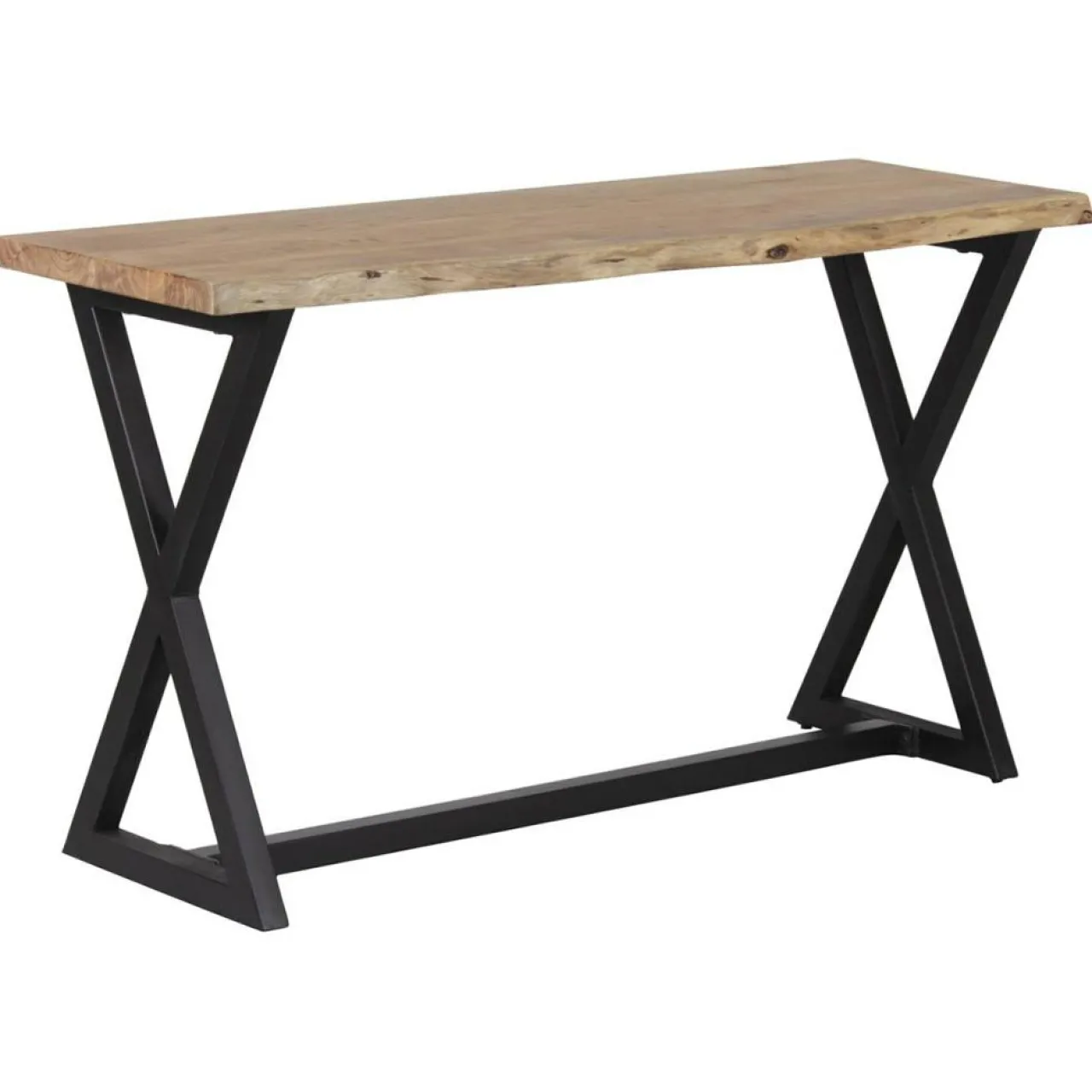 Console acacia bunting marron - 135x45x75 cm