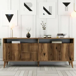 Console Milan marron - 180x78.6x35 cm