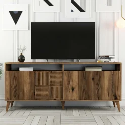 Console Milan marron - 180x78.6x35 cm