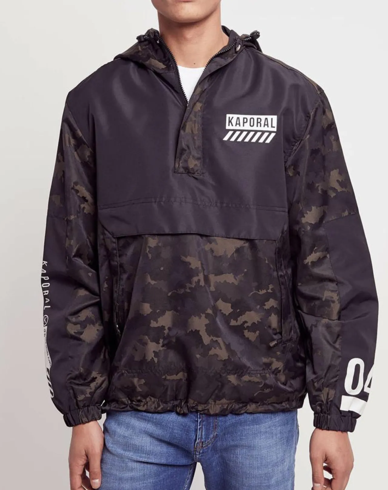 Coupe-vent Gast camo print noir/kaki